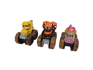Paw Patrol Rescue Wheels 2018 Muddy Racers Rubble Skye Zuma Lot Of 3